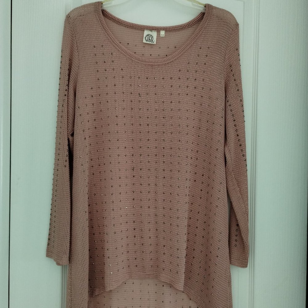 Sequin salmon top